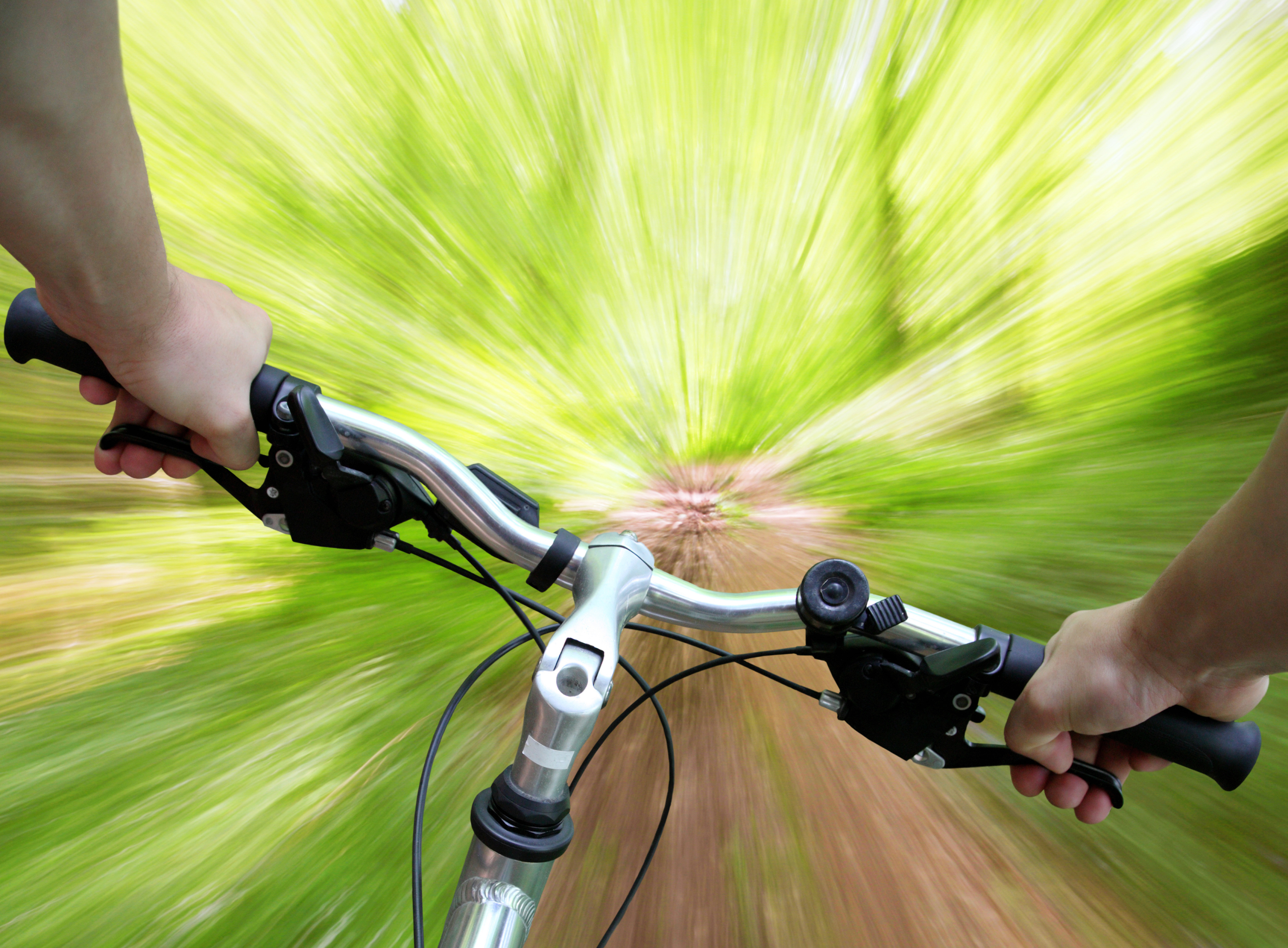 Ciclista em movimento
